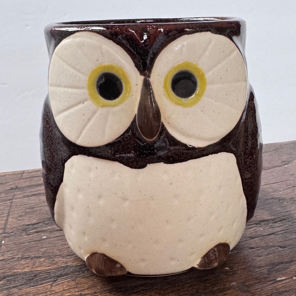 Kotobuki Japanese Brown Owl Coffee Mug Made In Japan EUC